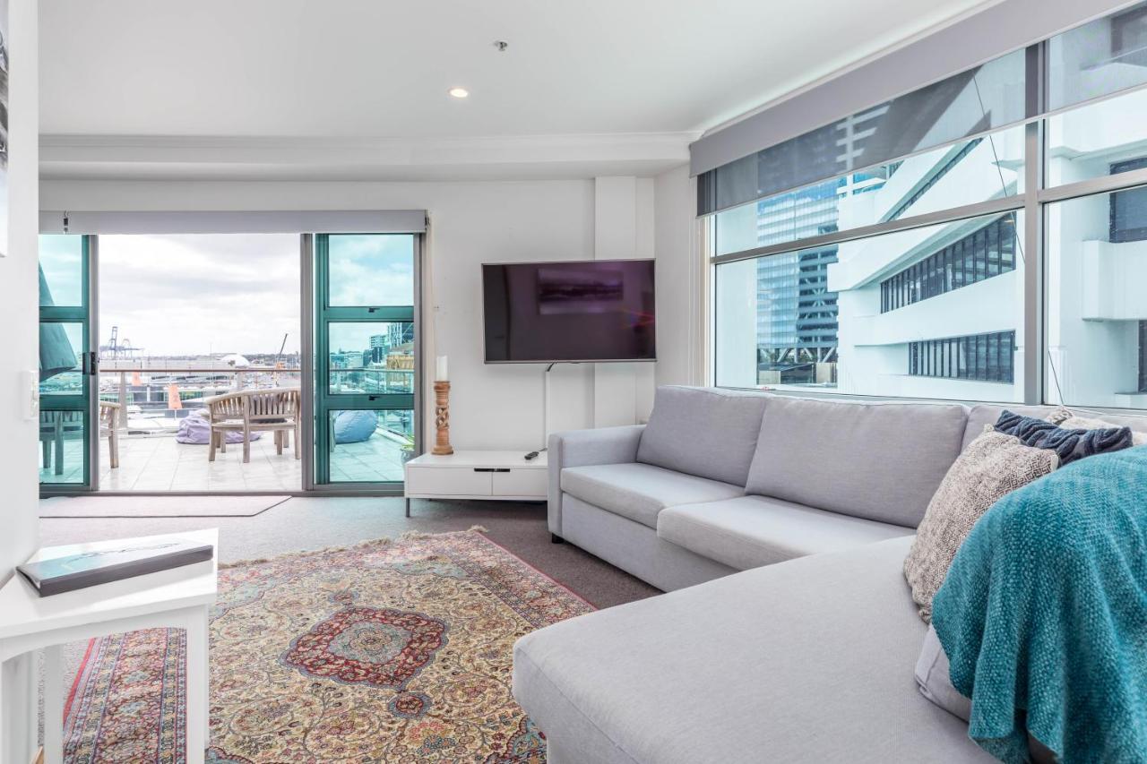 Ferienwohnung Stunning Waterfront Location With Huge Balcony! Auckland Exterior foto
